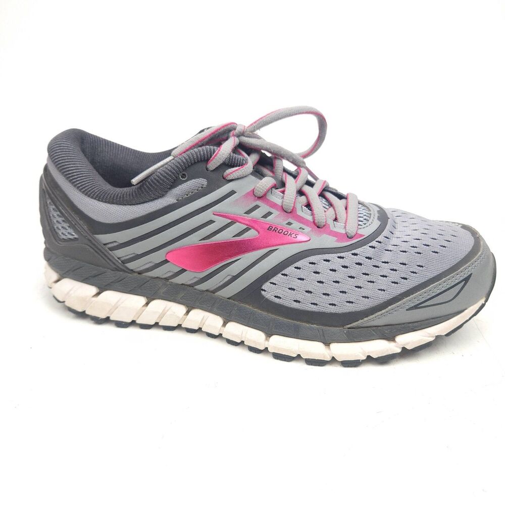 Brooks Womens Ariel 18 1202711B091 Gray Pink Running Shoes Sneakers Size 8